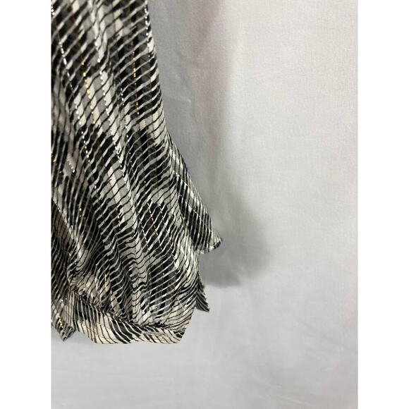 WHBM Silk Houndstooth Pattern Blouse Size 4 - Picture 7 of 10